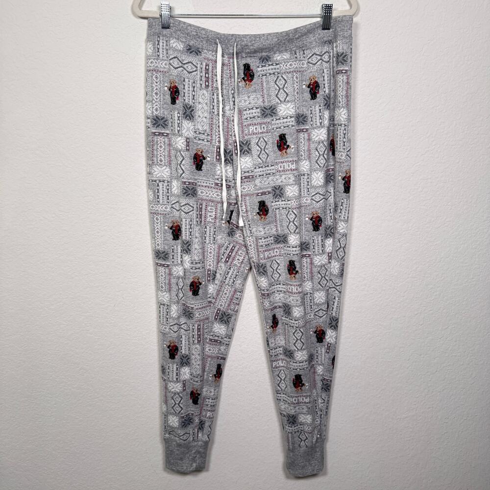 Polo Ralph Lauren Womens Sleep Pajama Pants Size XL Bear Fair Isle Comfy Cozy